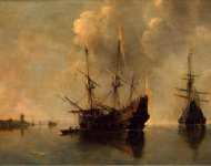 Eertvelt Andries van Two Ships at Anchor  - Hermitage